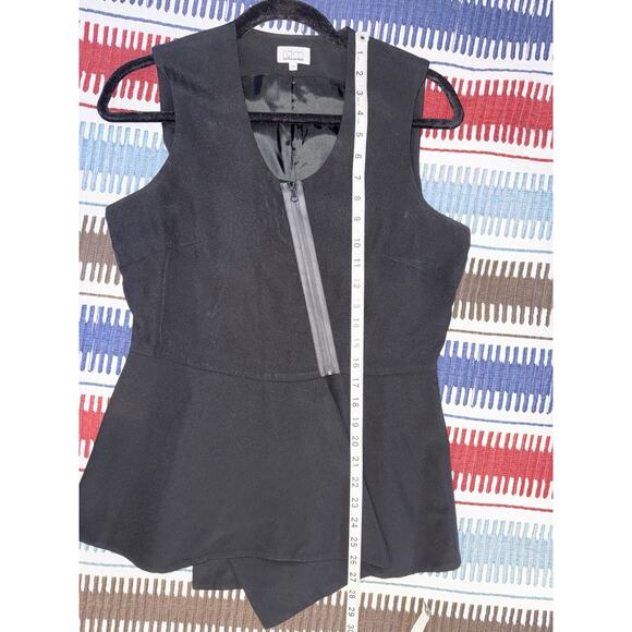 RDM by Rue du Mail Chic Sexy Black Clubwear Leather Zip Front Vest size 40 - Picture 8 of 11